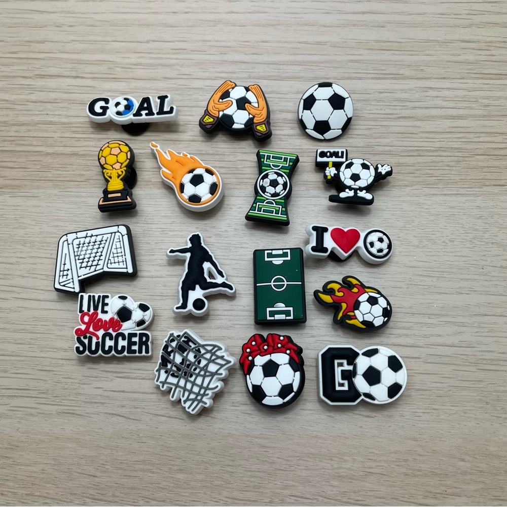 Soccer/Football Themed Shoe Croc Charm Set
